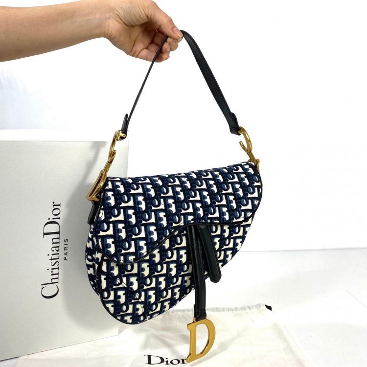 CHRİSTİAN DİOR OBLİQUE SADDLE BAG DOKUMA